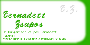 bernadett zsupos business card